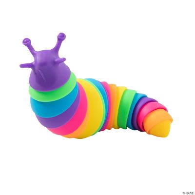 Fidget Slug Sensory Toys Flexible Stretch Stim Twisted Rainbow