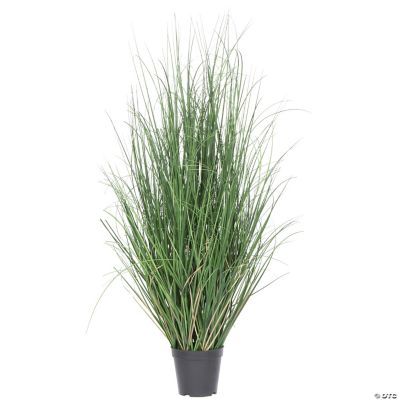 Vickerman 36" PVC Artificial Potted Green Curled Grass
