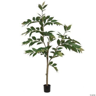 Vickerman 5' Potted Artificial Green Nandina Tree | Oriental Trading