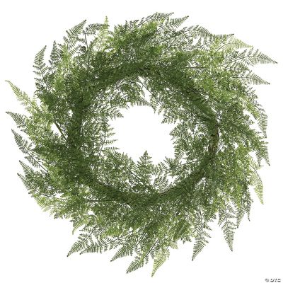 Vickerman 30" Artificial Green Lace Fern Wreath Oriental Trading