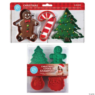 Christmas Cookie Cutter and Stamper 7 Piece Set Oriental Trading