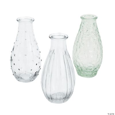 Clear Vintage Bud Glass Vase Set 3 Pc. Oriental Trading