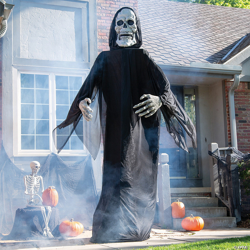 12-ft. Animated Standing Reaper Halloween Decoration - Less Than ...