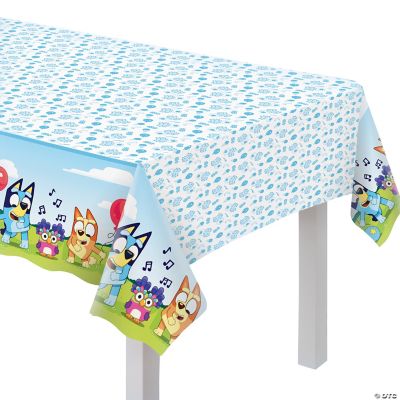 54" x 96" Bluey Party Plastic Tablecloth - Discontinued