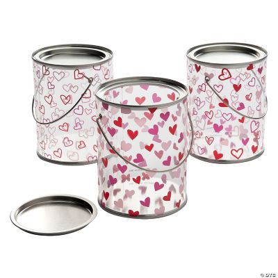 Valentine's Day Paint Bucket Favor Containers 6 Pc.