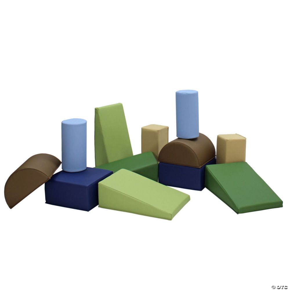 SoftScape Toddler Builder Block Set, 12-Piece - Earthtone From MindWare