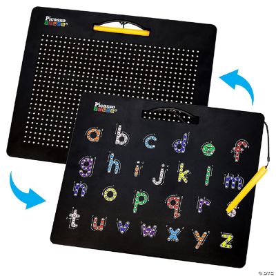 PicassoTiles DoubleSided Drawing Board Alphabet Letter and