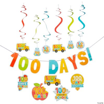 100th Day of School Cardstock Classroom Decorating Set 12 Pc