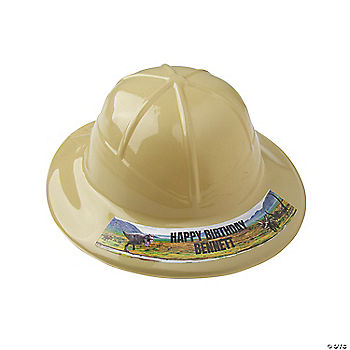 Personalized Jungle Safari Dino Adventure Pith Helmets - 12 Pc ...