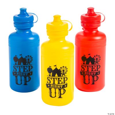 Carnival Silhouette Step Right Up BPA-Free Plastic Water Bottles - 12 Ct.
