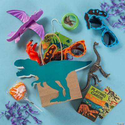 Dinosaur Kids Party Favor Bag DIY Keychain Kit Kids Birthday Dino