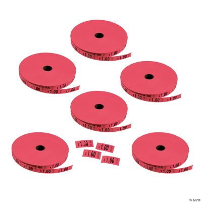 Bulk 12,000 Pc. Red $1.00 Single Roll Tickets | Oriental Trading