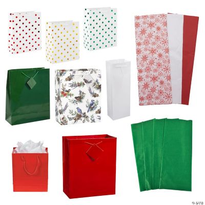 Bulk 172 Pc. Holiday Gift Bag Assortment Kit Oriental Trading
