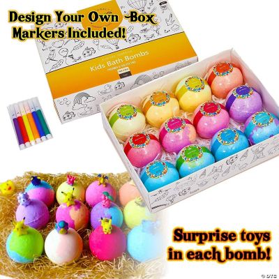 Pure Parker Surprise 12 Bath Bombs 4.2oz for Kids with Toys Inside