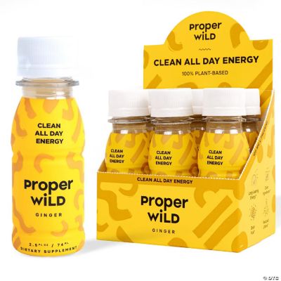 Proper Wild, Inc. Clean All Day Energy Shots, Ginger, 6Pack Oriental