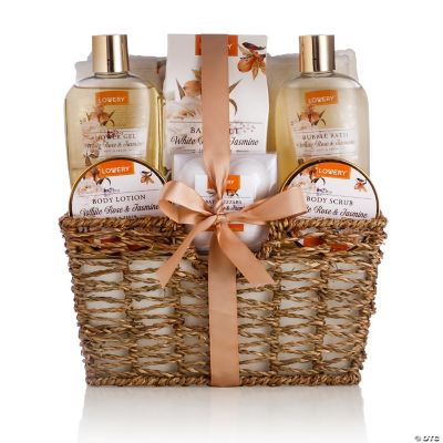 Lovery Spa Gift Basket Bath & Shower Caddy - 11 Piece Set - Fresh Peony and Jasm