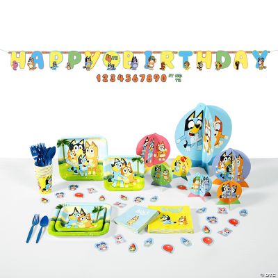 74 Pc. Bluey Birthday Party Tableware Kit for 8 Guests