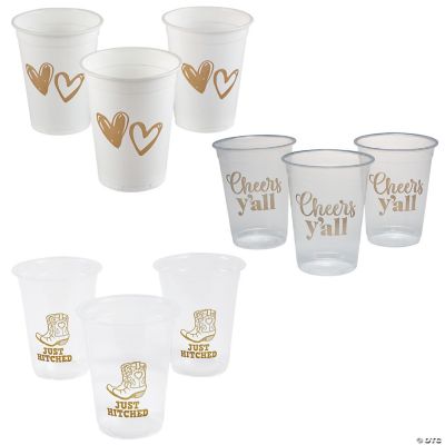 Bulk 150 Pc. Western Wedding Day Plastic Cup Assortment | Oriental Trading