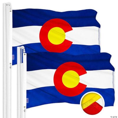 G128 - Colorado CO State Flag 3x5FT 2 Pack Embroidered Polyester ...