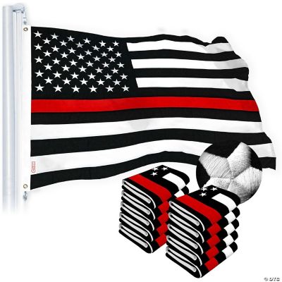 G128 Thin Red Line Flag Embroidered 2.5x4 FT 10 Pack Heavy Duty