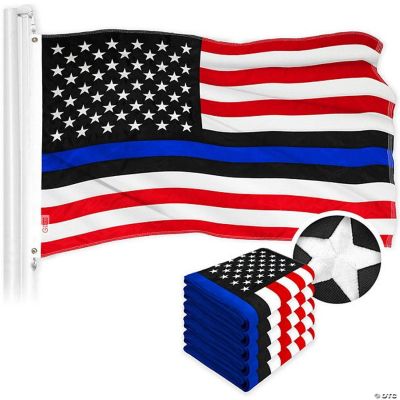 G128 Blue Lives Matter Flag 3x5FT 5 Pack Embroidered Polyester