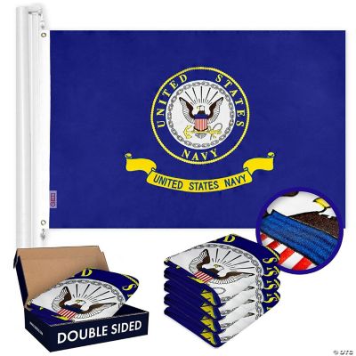 G128 US Navy SEAL Flag 2x3FT 5 Pack Doublesided Embroidered