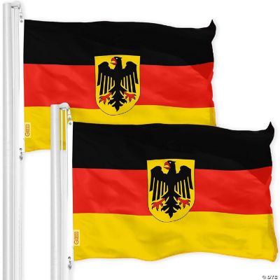 G128 - 2 Pack: Germany Ensign Flag 3x5 FT Printed 150D Polyester ...