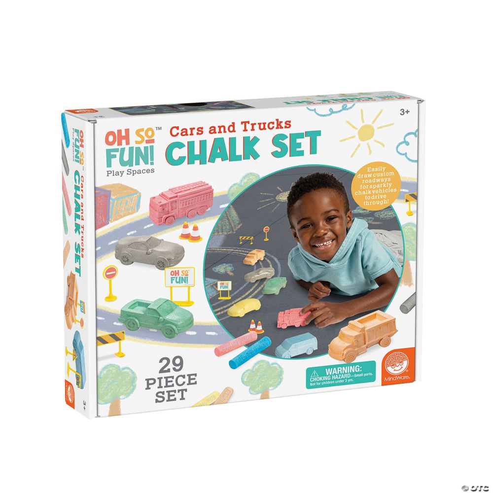 Oh So Fun! Cars and Trucks Chalk Set From MindWare