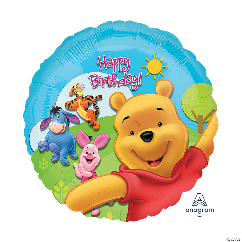 hoofdpijn zondag Tot Disney's Winnie the Pooh & Friends Sunny Birthday 18" Mylar Balloon |  Oriental Trading