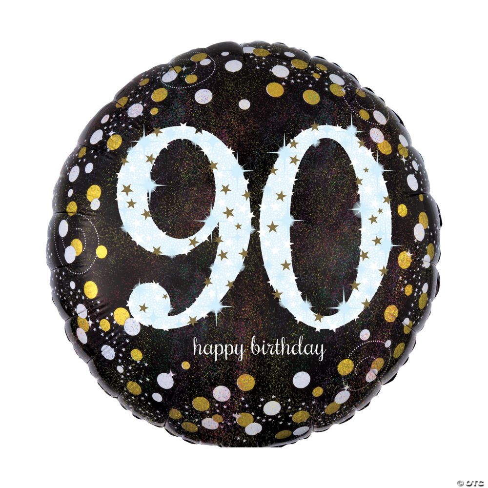 Sparkling Celebration 90th Birthday 18" Mylar Balloon
