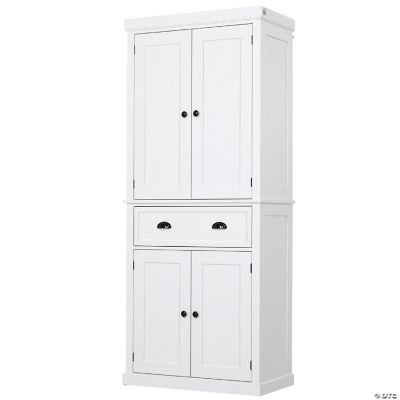 72" Traditional Freestanding Kitchen Pantry Cupboard with 2