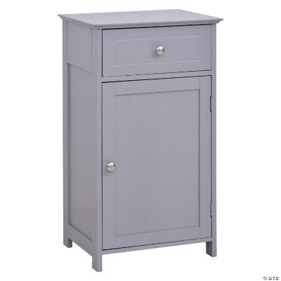kleankin Bathroom Cabinet with Drawer and Shelf Toilet Vanity Cabinet ...