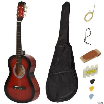 Soozier 36" Classical Guitar Birch Wood Guitar Set with Special Storage