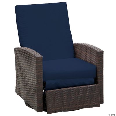 Outsunny Patio PE Rattan Wicker Recliner Chair with 360 degree Swivel