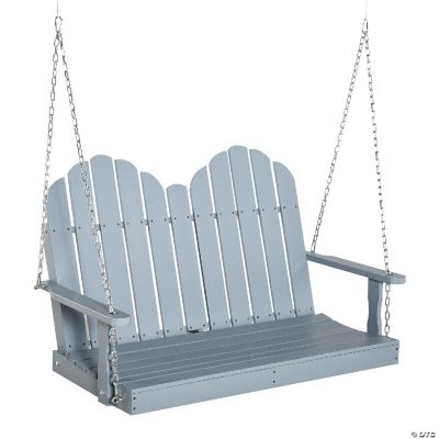 Outsunny 47'' 2 Seater Outdoor Patio Swing Bench with Wooden Build