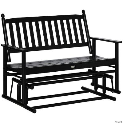 Outsunny Patio Glider Bench Outdoor Swing Rocking Chair Loveseat with