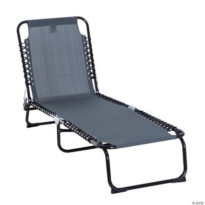 Outsunny Folding Chaise Lounge Chair Reclining Garden Sun Lounger with