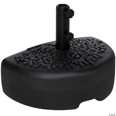Outsunny Half Round Umbrella Base Sand or Water Filled Half Patio
