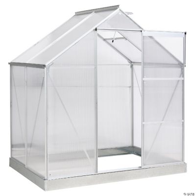 Outsunny 6' x 4' Portable Walk In Greenhouse Outdoor Plant Gardening ...