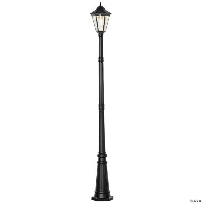Outsunny 92" Lamp Post Light Outdoor Solar Powered LEDs All Weather Protection Vintage