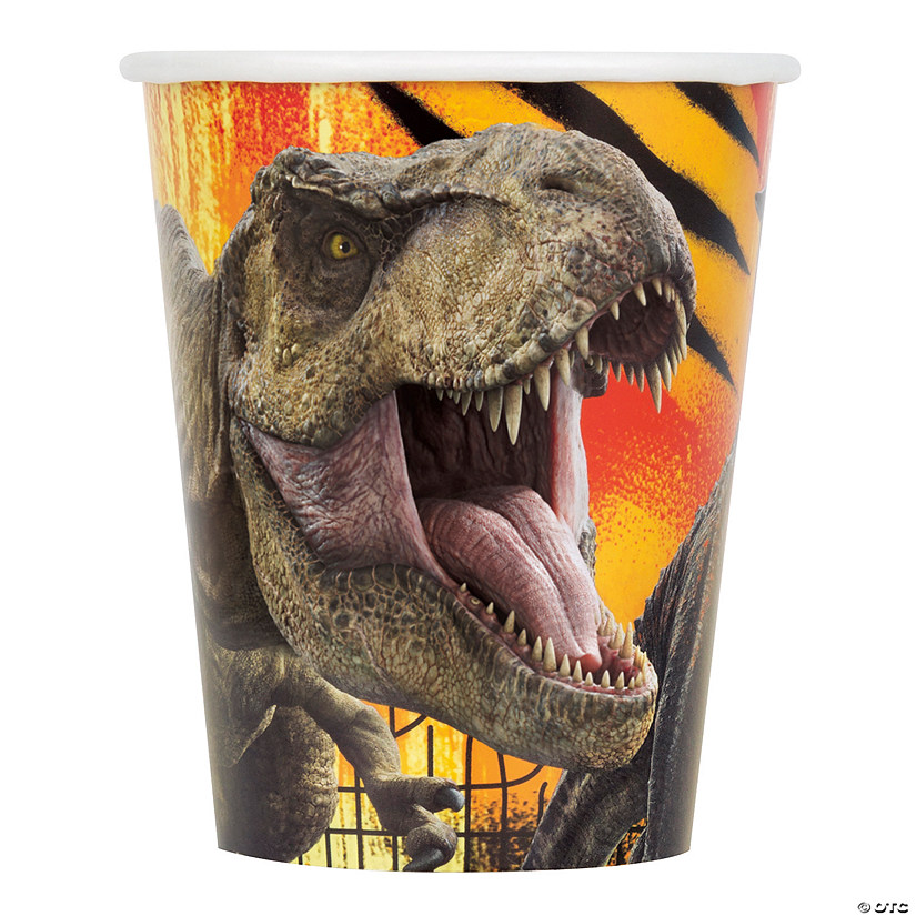 Jurassic World Fallen Kingdom 9oz Paper Cups 8 Birthday Party Supplies Drink for sale online 