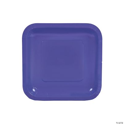 Purple Square Paper Dessert Plates 24 Ct. Oriental Trading