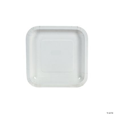 White Square Paper Dessert Plates 24 Ct.