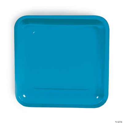 Turquoise Square Paper Dinner Plates 24 Ct. Oriental Trading