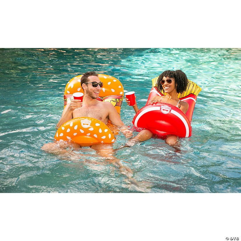 Swimming Giant Hamburger Pool Float  Inflatable Water Fun Game Toy Party 