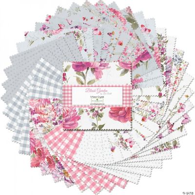 Blush Garden Floral Wilmington Prints5 Karat Gems/425" Squares Cotton