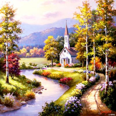Sunsout Country Chapel 500 pc Jigsaw Puzzle | Oriental Trading