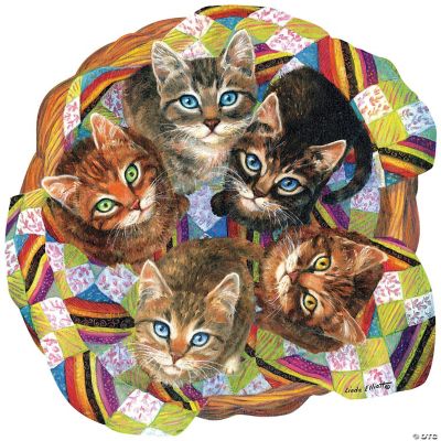 Sunsout Kitten Basket 750 pc Special Shape Jigsaw Puzzle | Oriental Trading