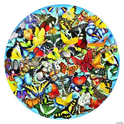 Sunsout Butterflies in the Round 1000 pc Round Jigsaw Puzzle | Oriental  Trading