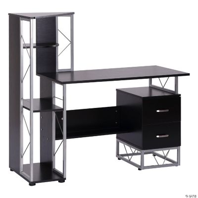 52" Modern Multi Level Computer Desk Home Office Study Workstation with Storage Shelves